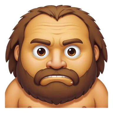 Balding fat beardless caveman body dumper sticker