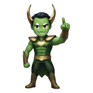 Loki from marvel thumbs up sticker