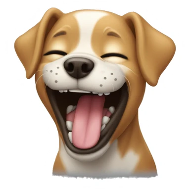 Dog laughing sticker