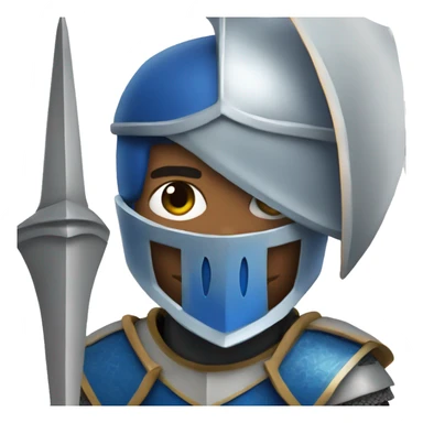 Drake as a knight wearing blue armor  sticker