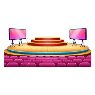 concert stage with lights sticker