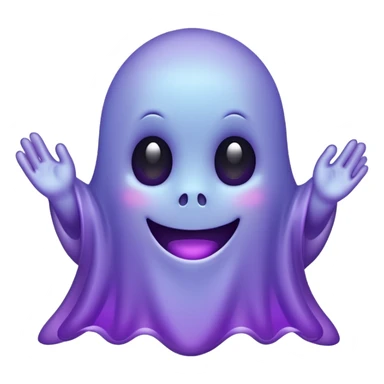 cute purple ghost sticker