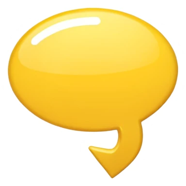 a yellow speech bubble but instead of a normal tail it’s a pointing arrow instead sticker