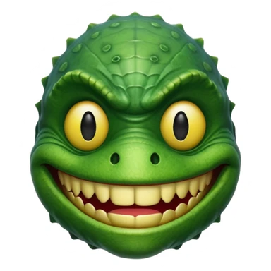 Creature black lagoon smiley face sticker