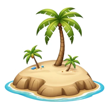 tiny island with palm sticker