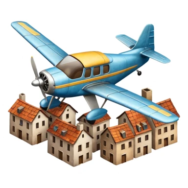 small size plane old town sticker