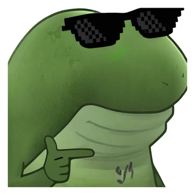 A shark with dreads n sunglasses  sticker