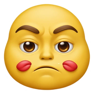 Make a grumpy kiss emoji sticker
