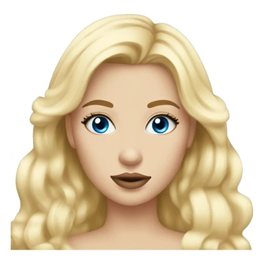Blonde blue eyes princess big lips big lashes sticker
