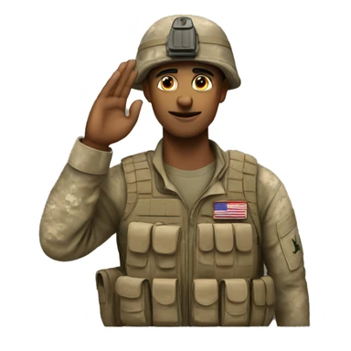 iraqi soldier salute sticker