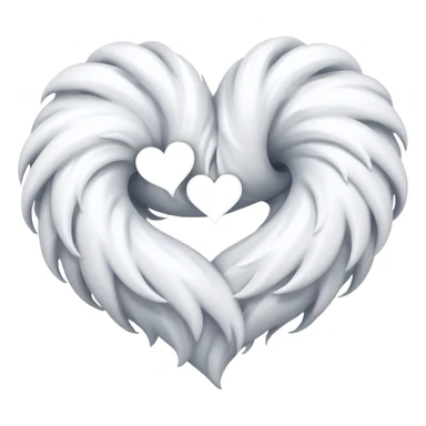 Swirling white hearts  sticker