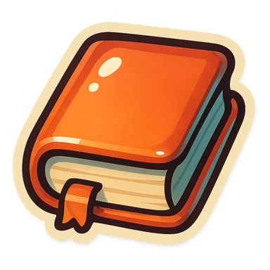 cute book, retro stickers style, soft rounded shapes, expressive contours, vintage color palette, light paper texture, shadows and highlights, transparent background sticker