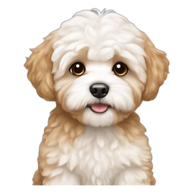 Two maltipoo white and caramel  sticker