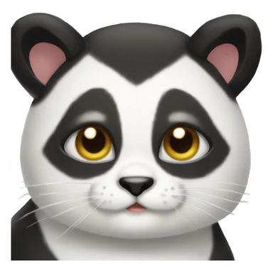 Panda look alike cat sticker