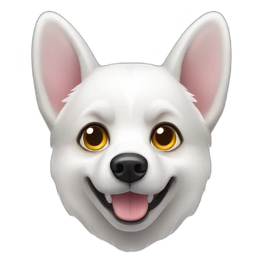 White corgi husky ghost costume sticker