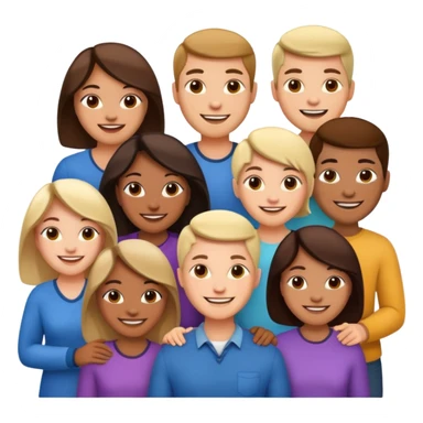 multicultural people sticker