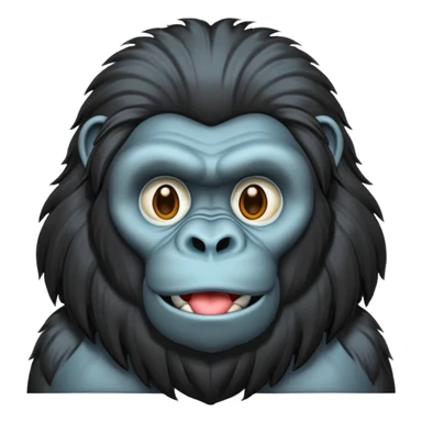 long haired gorilla sticker