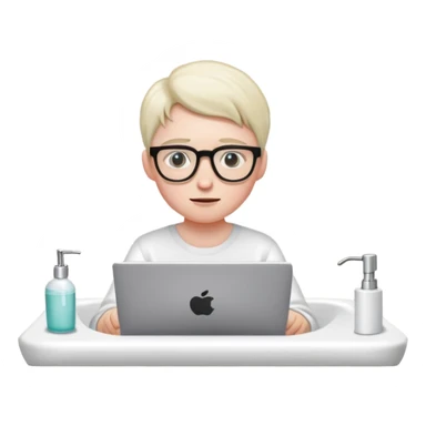 computer in a bathroom sticker