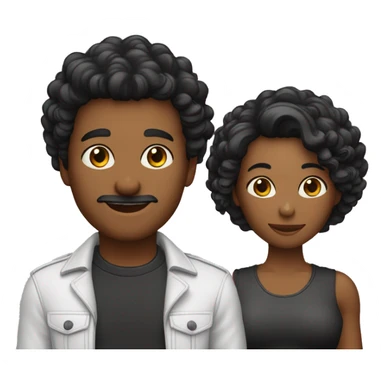 homem de pele clara e cabelo cacheado preto segurando uma claquete sticker