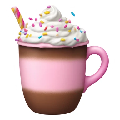 Cute pink hot chocolate  sticker