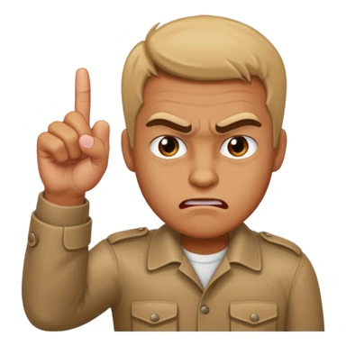 Angry guy giving the pinky finger sticker