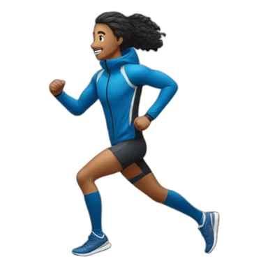 runner en tenue d'hiver sticker