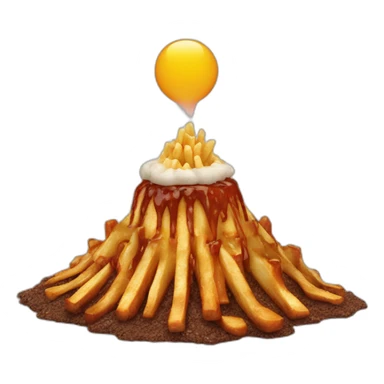 Poutine sur un volcan sticker