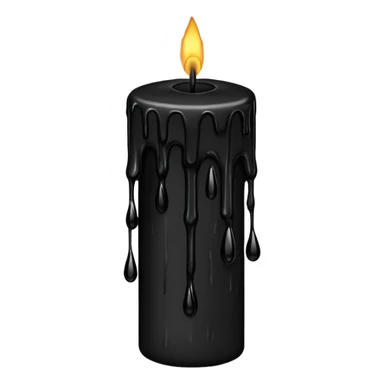 goth black candle sticker