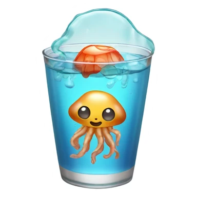 Jelly fish drink sticker