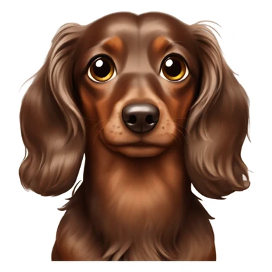 Two long haired dapples chocolate dachsunds sticker