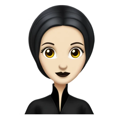 Young Morticia Addams Princess Leia  sticker