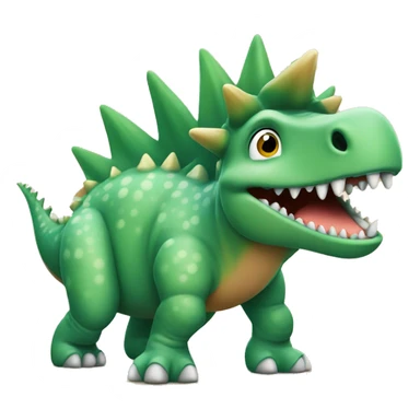 A stegosaurus dinosaur playing happily sticker