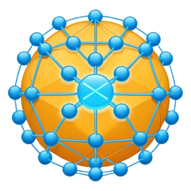 circular network with packages as nodes at intersections sticker