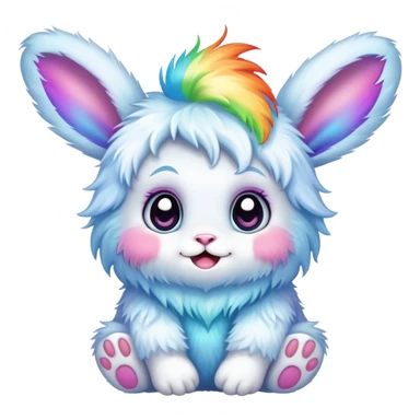 easter rainbow baby bunny yeti sticker