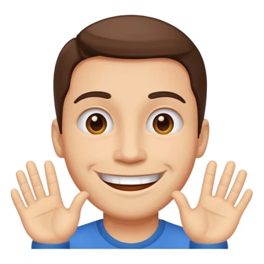 generate a emoji of man saying hii with normal skintone sticker