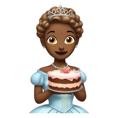 princess eating cake sticker