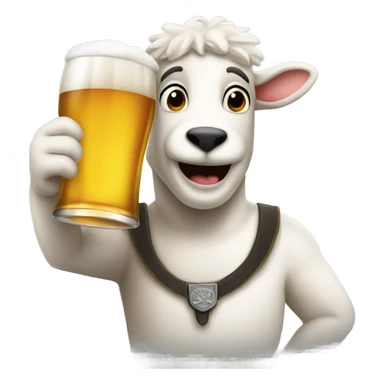Ian lamb drinking beer  sticker