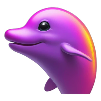 neon dolphimn sticker