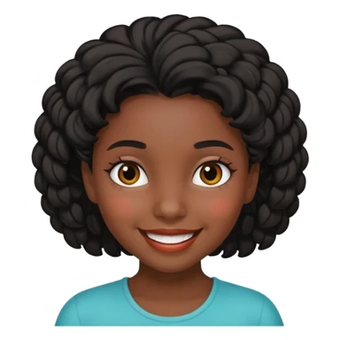 hispanic children girl with black playful hairstyle  sticker