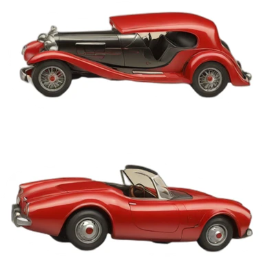 vintage red mercades sticker