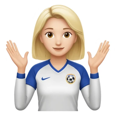 female soccer mentor clapping for her team sticker