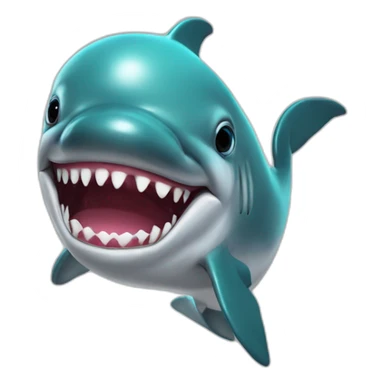 dolphin with bloddy jason mask sticker