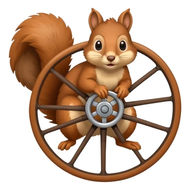 squirrel in a wheel emoji sticker