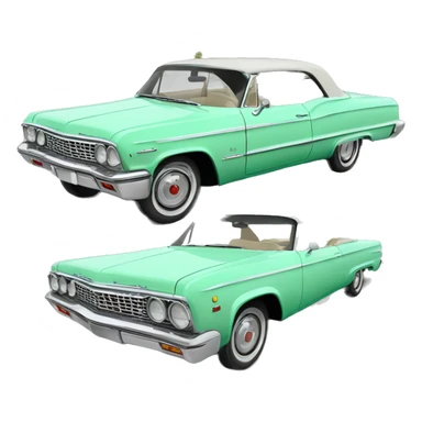 mint green 64 impala sticker