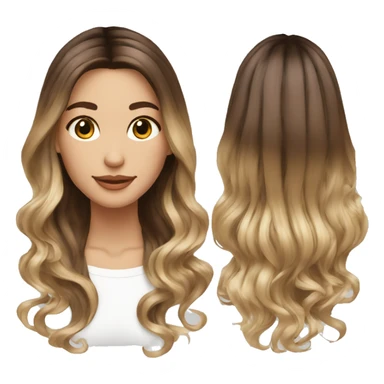 girl bong balayage brown to dark blonde caucasian sticker