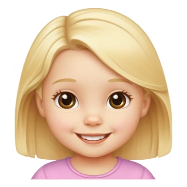 little blond baby girl sticker