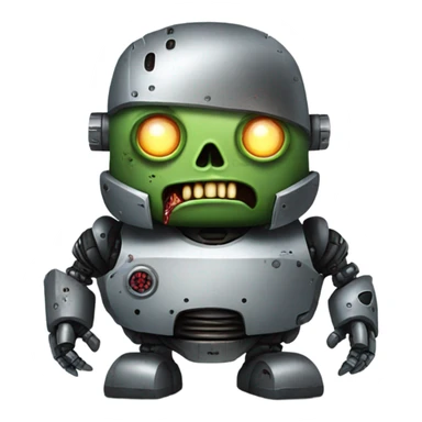 Fat zombie robot terminator  sticker
