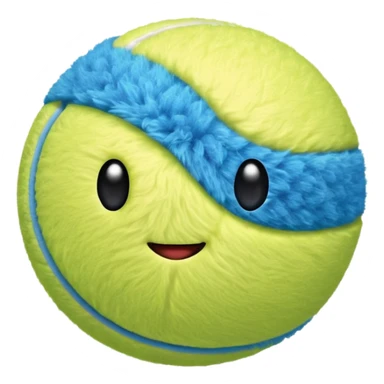 full blue tennis ball sticker