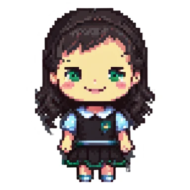 vampire girl with a mischievous smile sticker