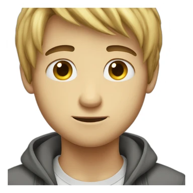 cute guy shy sticker